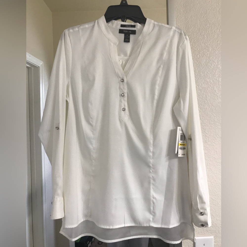 Style and co satin shirt
